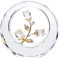 LONGWIN Crystal Tulips Flower Figurines with a Outer Circular Ring, Glass Spring Bouquet Collectible Figurines Home Decor Paperweight Ornaments (Clear)
