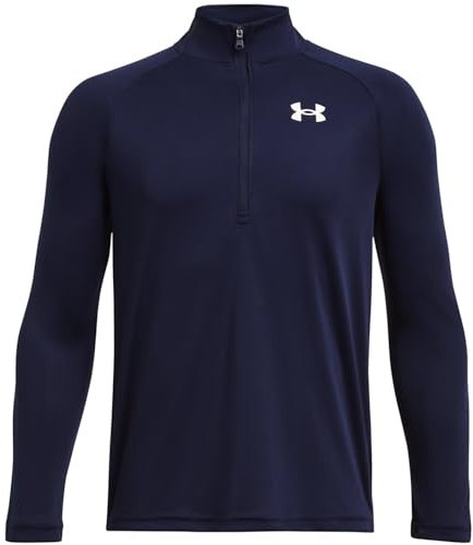 Under Armour Boys Tech 2.0 Half Zip Top Midnight Navy/White 11-12 Years