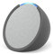 Echo Pop | Full sound compact Wi-Fi and Bluetooth smart speaker with Alexa | Glacier White and a Made For Amazon Sleeve for Echo Pop (2023 release), Grey
