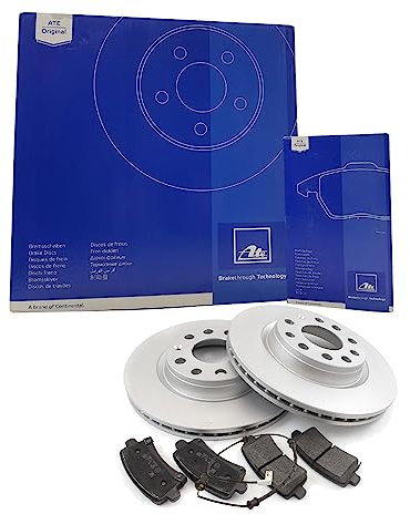 ATE Bremsen Set Bremsscheiben Scheibenbremsen Ø276 belüftet beschichtet vorne + Bremsbeläge Bremsklötze für Combi Golf VII Variant A3 Sportback Leon