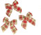 Wambere 10 Stück Schleifen Weihnachtsbaum,Weihnachtsschleife Dekoschleife Glöckchen Weihnachtsbaumschmuck Zierschleifen Dekoration für Christbaumschmuck Geburtstag Weihnachten,Rote und gelbe Streifen
