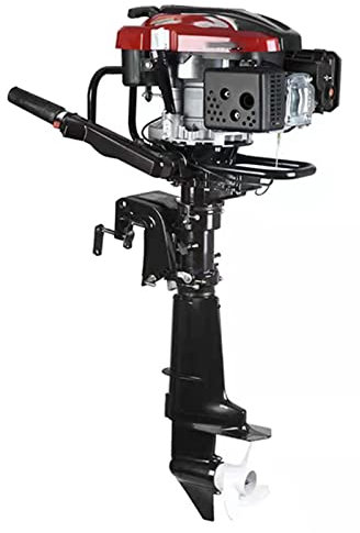 PASPRT Moteur de Bateau, Moteur Hors-Bord de Bateau à Arbre Court de Refroidissement par Vent, Moteur de Bateau avec système de Refroidissement par air, pour Bateaux gonflables (8.0 HP)