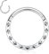16G Septum Schmuck Ring Daith Ohrringe Chirurgenstahl Conch Hoop Hinged Segment Seamless Clicker Nose Silber Rhombus Conch Rook Tragus Piercing 8mm