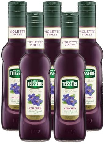 Mathieu Teisseire Getränke-Sirup Veilchen 0,25L - Cocktails (5er Pack)