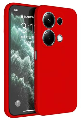 Topme Cover per Redmi Note 13 Pro 4G / POCO M6 Pro 4G (6.67 Inches) Custodia Case, Protezione Della Pelle Della Custodia in Silicone Tpu - Rosso Cina