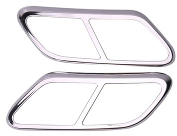 ANram Endrohrabdeckung Auspuffblende Für Volvo Xc60 Xc90 S60 V60 S90 V90 Xc40,Schalldämpfer Auspuffrohrabdeckung Trim Car Styling Externes ZubehöR,C-Argento-2018-2021 xc40