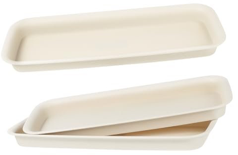 Operitacx 3Er-Pack 13 36 X 4 32 Zoll Große Rechteckige Abtropfschalen Für Pflanzenuntersetzer Aus Kunststoff Stabile Untersetzer Für Blumentöpfe Aus Kunststoff Langlebige Pflanzenschale Für