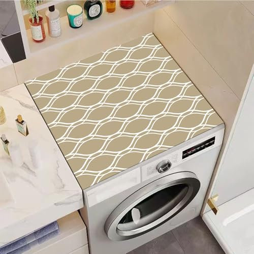 Highdi Housse de Protection pour Machine à Laver Top, Coussin de Machine à Laver Antidérapant Housse de Machine à Laver pour Machine à Laver Ou Sèche-Linge (40 * 40cm,Chameau)