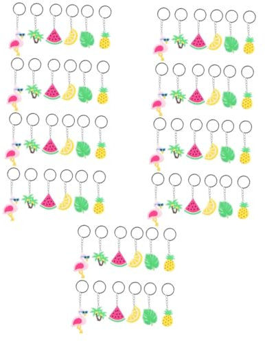 Amosfun 60 Stück Kokosnussbaum Schlüsselanhänger Große Schlüsselanhänger Ornament Tasche Hängende Dekoration Dekorativer Ornament Tasche