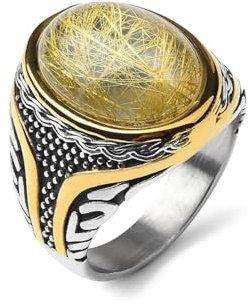 Hasdnker Ring Ringe Damen Bijouterie Herren Ringe Für Männer/Frauen In Vielen Edelsteinfarben, Klassischer Modetrend-Schmuck, Hochwertige Produkte, 12 Bernstein