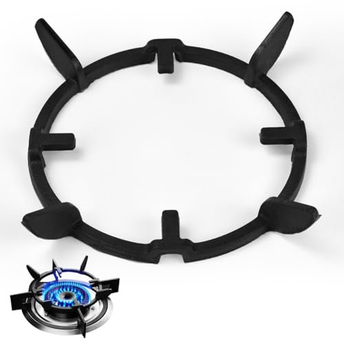 JGCJGG Cast Iron Wok Support Ring, 17cm Diameter, Universal Wok Stand