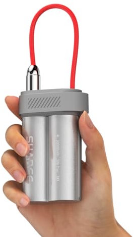 sharge Power Bank 10000mAh 30W Tragbares Ladegerät mit eingebautem Typ-C-Kabel USB-C und USB-A-Port Akku Pack für iPhone 17/16/15 Galaxy S25 iPad Pixel 9 Grau