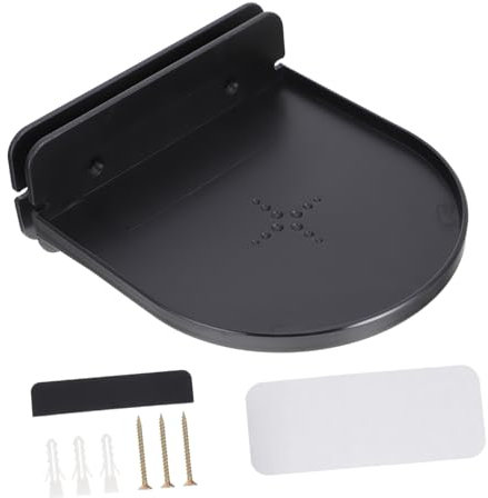 Cabilock 1 STK WLAN-Stand praktischer Lautsprecherhalter Makramee Wandbehang WLAN-Steckdose Lautsprecherhalterung ° Surround Sound Halterung Lautsprecheraufhänger Plastik Black