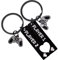 2 Pièces Porte Clés Couple Gamers, Porte Clef Famille Porte-clés de jeu Player1 Player2, Petit ami Mari Petite amie Epouse Valentine Noël Anniversaire Cadeau pour Saint Valentin Anniversaire Mariage