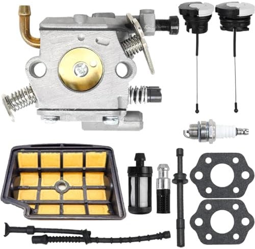 ZAMDOE MS200 Carburetor for Stihl MS200 MS200T 020T 020 Chainsaw Carb, C1Q-S126B Carburetor Replace 1129 120 0653, MS200T Carburetor with Air Filter Spark Plug Fuel Line