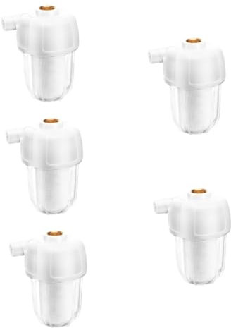 Angoily 5 Stücke Filter Heizung Schlauch Spray Ablauf Reiniger Scheinwerfer Hut Brunnen Spender UV Für Waschbecken Küche Wasserhahn Maschine Pp Baumwolle Weiß