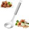 Zuasdvnk Paletta per polpette in acciaio inox, con fori, stampo antiaderente, gadget da cucina, manico lungo per cucina, sala da pranzo