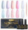 INPING Smalto Semipermante Per Unghie Perla, 5 Colori Pearl Shell Bianco Blu Viola Rosa Con Stick smalto unghie, Effetto Spirale Smalto Unghie Soak Off UV/LED DIY Manicure Nail Art Set, 8 ML