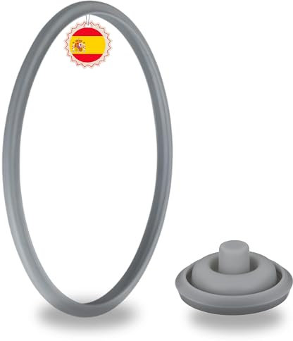 MY WAVE DZ Junta de Goma y Válvula Compatibles WMF Plus – Anillo para Tapa de Olla a Presión 22 cm – Repuestos Express – Recambio Completo para Cocinar con Seguridad