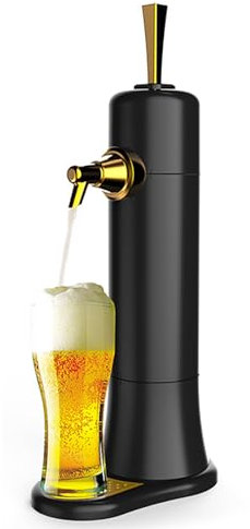 Tireuse à bière, fût de bière, distributeur de bière portable avec vibration à fréquence sub-haute de 40 000 S et fonction de refroidissement, convertit n'importe quelle canette ou bouteille en fût,