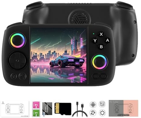 JOYARCH RG Cube Handheld Game Console, 3.95-inch 720*720 IPS Screen Retro Handheld Gaming Console, Android 13 Video Games Player 256G Built-in 8000+Games
