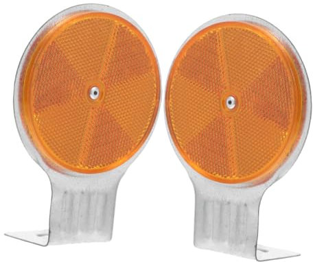 COMNESTBI 2pièces Marqueurs Réfléchissants Plastique Pour Routes Et Allées Panneaux De Sécurité Pour Signalisation Et Avertissement Environnement Sombre