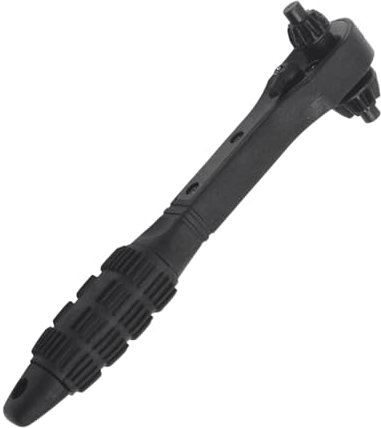GjnjfdF Carraca 2 en 1 para taladro percutor - 2 en 1 portabrocas llave tensor - trinquete de doble cabeza para reparación de vehículos y mantenimiento de bicicletas