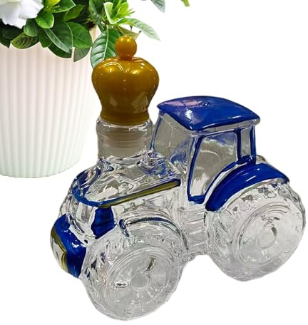 Bouteille à whisky, récipient vide d'alcool en forme de tracteur | Bouteille de vin pour tequila, vodka, brandy, décoration d'intérieur, bar, bureau, restaurant, anniversaire, Noël