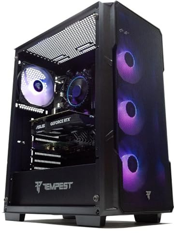 PcCom Lite PC Gaming Sobremesa Intel Core i5-12400F, 16GB RAM, 1TB SSD, RTX 3050, Torre Ordenador Gaming Negro