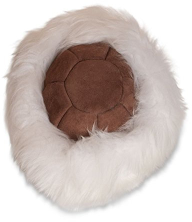 Nordvek Sheepskin Hat Women - Russian Style Cossack - One Size # 501-100 - White/Tan