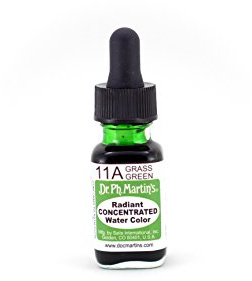 Dr. Ph. Martin's Radiant Concentrated Water Color, 0.5 oz, Grass Green (11A)
