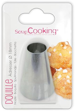 Scrapcooking 1800 Douille Inox Argent 18mm, Choux et Éclairs