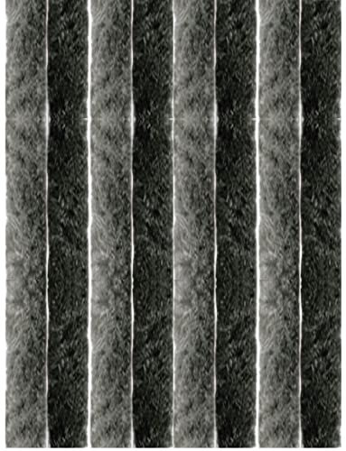 Flausch Rideau 90 x 220 cm Unistreifen anthrazit - schwarz