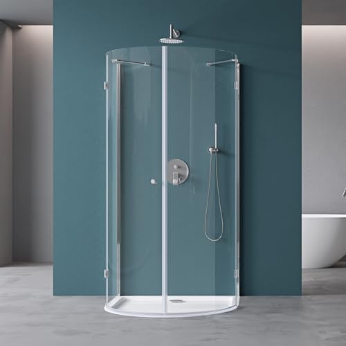 Mai & Mai Duschkabine U Form Dusche halbkreis 100x100x190cm in Klarglas