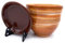 Sun Cakes Glazed Ceramic Plant Pot with Saucer Flower Pot with Drip Tray Gala New (20cm x 17cm, Orange)