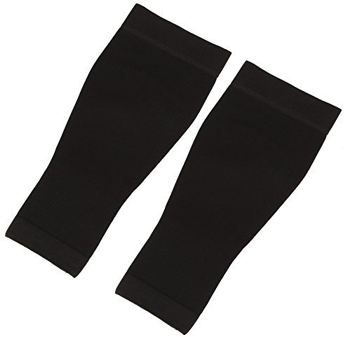 Beauty7 Lot de 2 manchons de compression en Lycra élastique pour bras et jambes Noir