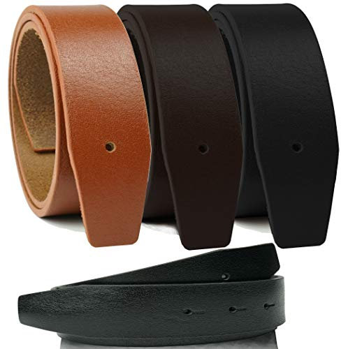 Büffelleder Gürtel 40mm ohne H Gürtelschnalle Vollrindleder Schliesse Schnalle Echtleder NEU Schwarz 80 cm