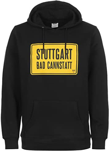 JAKO VfB Stuttgart Bad Cannstatt Kapuzenpullover Herren schwarz/gelb, M (46/48 EU)