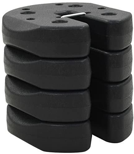vidaXL Plataforma de peso para cenador, 4 unidades, para asegurar la tienda de campaña, sombrilla, placa de peso, jardín, césped, terraza, patio, equipo al aire libre, hormigón negro