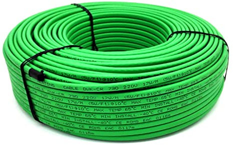 KEPOHK Cavo scaldante autoregolante da 110 V 220 V, 17 W/m Protezione antigelo per riscaldamento tubi Impermeabile all'interno e all'esterno del tetto Fusione della neve 220 V 20 m