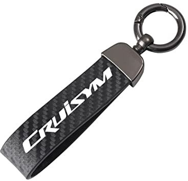 Motorrad Schlüsselanhänger Kohlefaser-Motorrad-Schlüsselanhänger Schlüsselanhänger Für SYM CRUISYM 300 Cruisym300 Motorradzubehör (Farbe : Schwarz, Size : Normal)