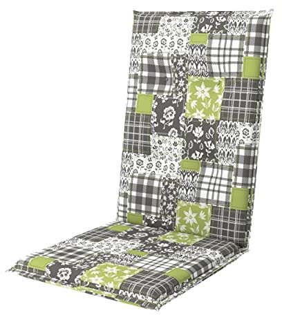 Doppler / Hochlehner Living/Gartenstuhlauflage/Hochlehner/Blumen Kariert/ca. 119 x 48 x 6 cm