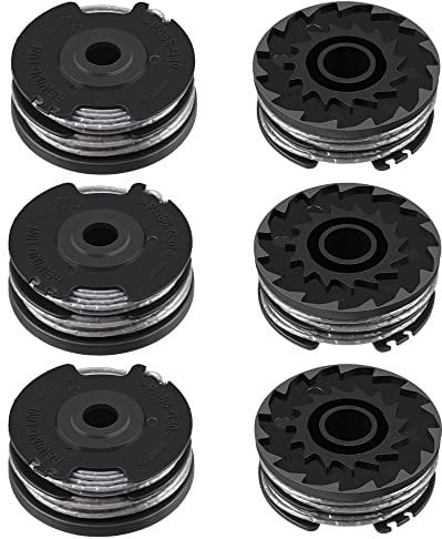 6 Stücke Fadenspulen für Bosch Trimmer Rasentrimmer F016800351 ART 24, 27, 30 und ART 30-36 LI Ersatzspule Rasentrimmerfaden Rasentrimmerspulen, 6 m x 1,6 mm
