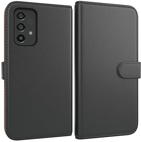 EAZY CASE Tasche kompatibel mit Samsung Galaxy A53 (5G) Schutzhülle mit Standfunktion Klapphülle im Bookstyle, Handytasche Handyhülle Cover mit Magnetverschluss und Kartenfach, Kunstleder, Schwarz