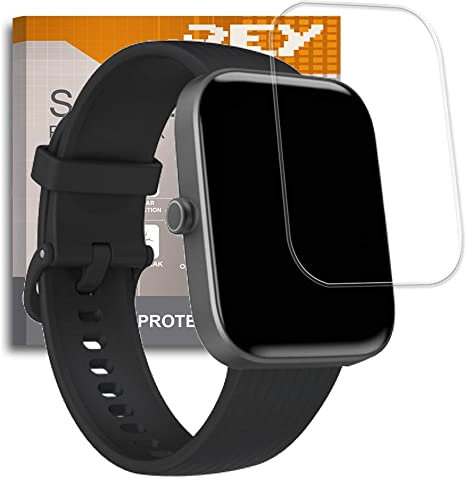 REY 6X Protector de Pantalla para AMAZFIT BIP 3 - BIP 3 Pro, (Pack 6)