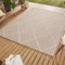 SIMPEX Outdoor Teppich Boho Design, Beige, 200 x 290 cm, für Küche, Balkon, Terrasse, Garten, Picknick