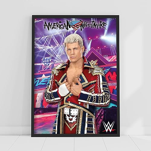 WWE Print Cody Rhodes Crowd Poster Wrestling Wandkunst (A2-42 x 59,4 cm)