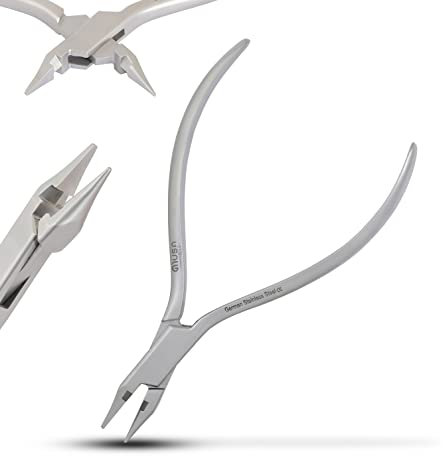 MUSAMED Vogelschnabelzange mit Cutter – Kieferorthopädische Drahtbiegeschlaufenformzange aus deutschem Edelstahl, leichte Drahtzange, zahnärztliche kieferorthopädische Instrumente Labor MM-305-52