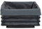 Justinus Brotkorb - Anthrazit - Schwarz - Edelstahl - 23 x 21,5 cm - mit Stoffeinlage - eckig