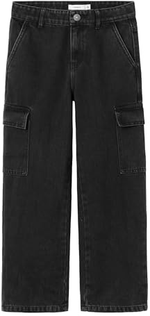 Name IT Mädchen Weite Jeans Nkfrose Hw Wide Cargo Jeans 6190-bs Noos
